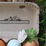 Floral 'Please Return Carton' Egg Carton Rubber Stamp