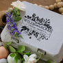 Hen on Nest with Greenery Rubber Stamp