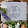 Goat and Chicken Wreath Rubber Stamp