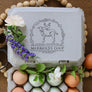 Goat and Chicken Wreath Rubber Stamp