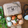 Fresh Chicken Eggs With Nest Rubber Stamp