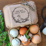 Fresh Duck Eggs Wreath Rubber Farm Stamp