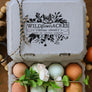 Hen on Nest with Greenery Rubber Stamp