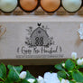 Floral Barn Rubber Stamp for Egg Cartons