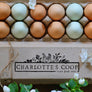 Floral Chicken Nest Rectangular Rubber Stamp