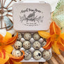 Floral Quail Egg Carton Stamp