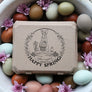 Happy Spring Bunny & Baby Chick Rubber Stamp