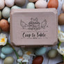 Coop To Table Three Hens Rubber Stamp