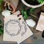 Lavender Wreath 'Plant These for the Bees' Seed Packet Rubber Stamp