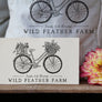 Flower Bicycle Rubber Stamp