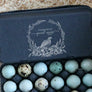 Quail Circular Floral Wreath Egg Carton Stamp
