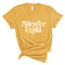 Flower Child Tee in Heather Mustard