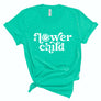 Flower Child Tee in Heather Sea Green