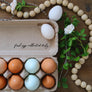 Fresh Eggs Collected Daily Egg Carton Rubber Stamp