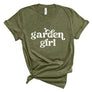 Garden Girl Tee in Olive Green