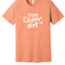 You Grow Girl Tee in Heather Sunset