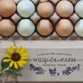 Wild Feather Farm Floral Chicken Egg Carton Stamp