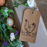 Chicken Egg Carton Stamp with Herbs Rubber Stamp