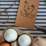 Chicken Egg Carton Stamp with Herbs Rubber Stamp