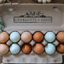 Floral Chicken Nest Rectangular Rubber Stamp