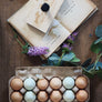 Wild Feather Farm Floral Chicken Egg Carton Stamp
