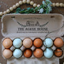 Old Sketched Barn Egg Carton Stamp