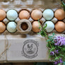 Floral Chicken Egg Stamp