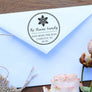 Holiday Address Rubber Stamp with Three Graphic Options