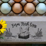 Farm Fresh Eggs with Chicken in Nesting Box Rubber Stamp