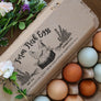 Farm Fresh Eggs with Chicken in Nesting Box Rubber Stamp