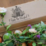 Floral Barn Rubber Stamp for Egg Cartons