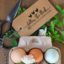 Follow the Flock Social Media Egg Carton Rubber Stamp