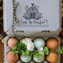 Floral Barn Rubber Stamp for Egg Cartons