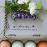 Floral Please Enjoy Egg Carton Rubber Stamp