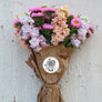 Watering Can Flower Bouquet Rubber Stamp