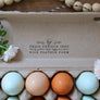 Fresh Chicken Eggs Carton Rubber Stamp