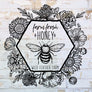 Farm Fresh Honey Customizable Bee Rubber Stamp