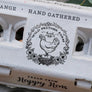 Floral Chicken Nest Rubber Stamp