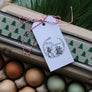 Christmas Wreath with Chicken Holiday Stamp