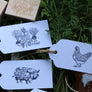 Support Your Local Farmer Rubber Stamp - Chicken Stamp