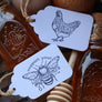 Support Your Local Farmer Rubber Stamp - Chicken Stamp