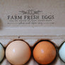 Farm Fresh Eggs - Unwashed Eggs Rubber Stamp for Egg Cartons