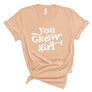 You Grow Girl Tee in Dusty Peach