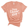 You Grow Girl Tee in Heather Sunset