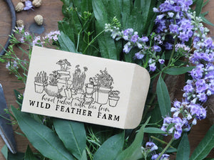 Flower Pot Tea Time Garden Stamp