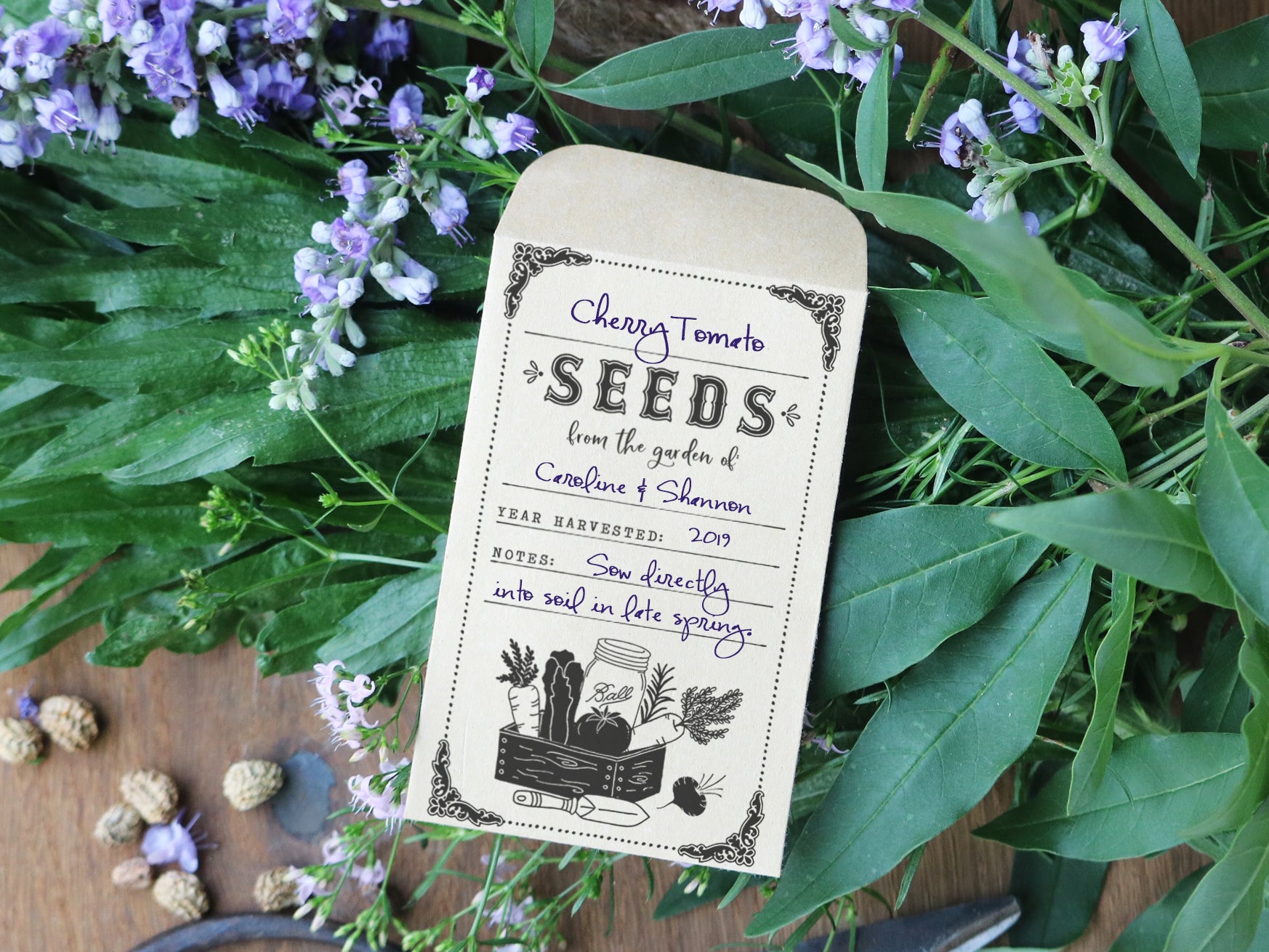 garden seed packet Garden Seed Packet Rubber Stamp