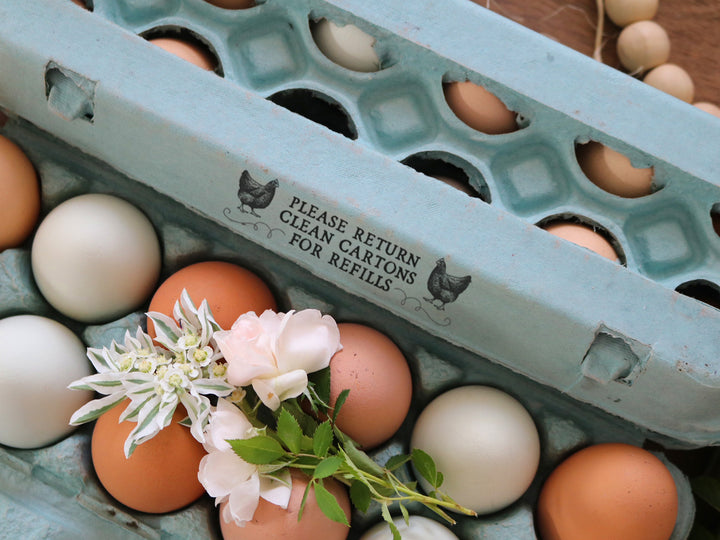 Chicken Nest Customizable Egg Carton Stamp – Wild Feather Farm