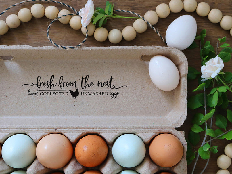 Fresh From the Nest - Unwashed Egg Carton Stamp