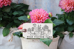 Flower Pot Tea Time Garden Stamp