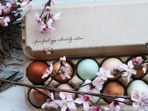Farm Fresh Eggs Colored By Nature Rubber Stamp